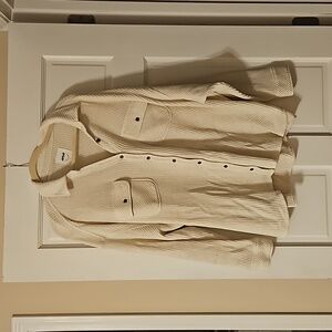 Cream Aerie Waffle Shacket